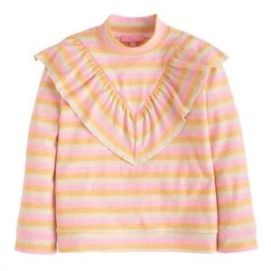 BISBY Aspen Turtleneck in Pink Sparkle Stripe